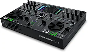 Denon DJ PRIME GO – Portable DJ Set / Smart DJ Console with 2 Decks, WIFI Streaming, 7-Inch HD Touchscreen and Rechargeable Battery